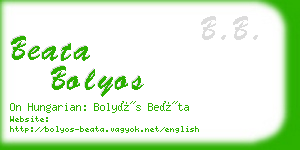 beata bolyos business card